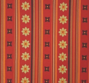 AndaLucia BTY Patty Young Michael Miller Flowery Stripe Earth Red Green Brown - Picture 1 of 3