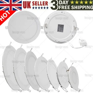LED Recessed Ceiling Flat Panel Down Light Ultra slim 3W 6W 9W 12W 15W 18W 24W - Picture 1 of 18