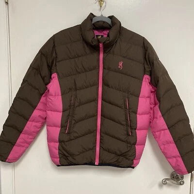 Chaqueta Browning Mujer Pequeña Puffer Plumón de Ganso Acolchada Cremallera Completa Bolsillos Caza Foto 1 de 4