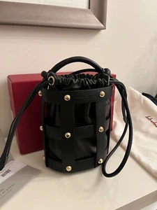 Salvatore Ferragamo NEU Full Set Cage MEDIUM Schwarz UVP 1990€ - Bild 1 von 12