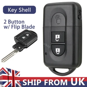 For Nissan Qashqai X-Trail Micra Note Flip Key Fob Case 2007 2008 2009 2010 2011 - Picture 1 of 10