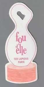 Carte publicitaire - advertising card - Fou d'Elle de Ted Lapidus recto verso - Foto 1 di 2