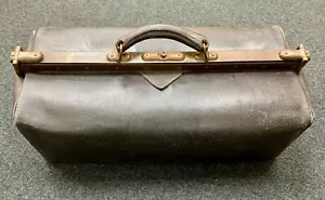 Antik Satteltasche Leder, Alter Arztkoffer aus Leder - Bild 1 von 6
