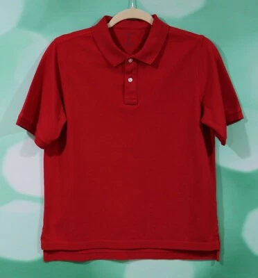 Lands' End Size 14-16 Boys Red Cotton Casual Uniform Polo Shirt - Image 1 of 3