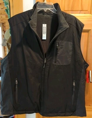 Nuevo Chaleco Izod XXL Para Hombre Reversible Negro y Gris Oscuro Exterior/Gris Vellón Interior Foto 1 de 4