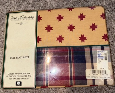 Vtg NIP Bob Timberlake Collection Full Flat Sheet Rustic Primitive Lodge Cabin - Image 1 of 4