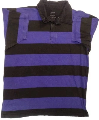 Y2K GALAXY BY HARVIC STRIPED PURPLE SKATER/GRUNGE BUTTON UP UNISEX SIZE XL  - Изображение 1 из 4