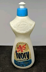 Vintage Early 1970s Bottle Ivory Liquid Dish Soap 12 Oz 93.3% Full - Picture 1 of 14