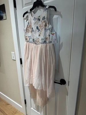 Bonnie Jean Young Girls Dress Flower Pattern W48843-DV New With Tags Size 14 #4 - Image 1 of 4