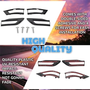 Gloss Black Tail Light Lamp Cover Trim Bezel For 2014-2021 Jeep Grand Cherokee - Bild 1 von 16