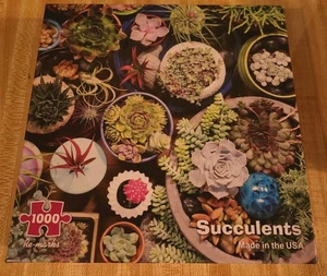 Succulents Jigsaw Puzzle 1000 Pieces Cactus Flowers Plants Re-Marks - Picture 1 of 4
