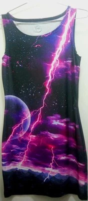 Cyberdog - RARE Tank Dress Lightning I Clubbing I Cyberwear I Lady M - image 1 of 4