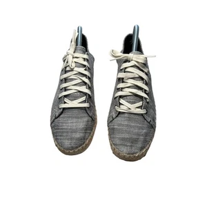 Zapatilla deportiva Tom's Lena alpargata para mujer en negro blanco talla 10 - Imagen 1 de 5