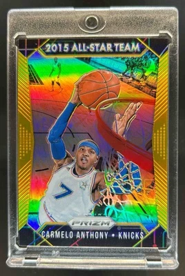 Prizm Carmelo Anthony Gold Prizms #10/10 Knicks 2015-16 Foto 1 de 2