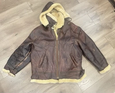 Calafate US Army Air Force  Aviator Type B-3 Shearling Bomber Jacket Sz XL-Read! - Image 1 of 4