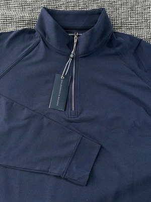 Pullover Holderness & Bourne ligero con cremallera Q azul marino talla L Foto 1 de 4