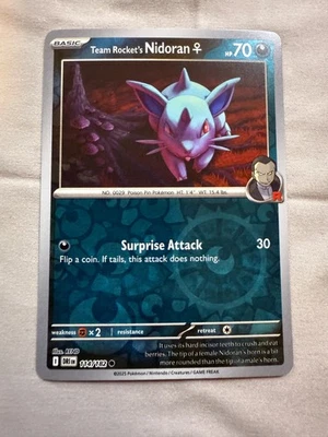 Pokemon TCG: Destined Rivals - Reverse Holo - 114/182 - Team Rocket's Nidoran - Image 1 of 2