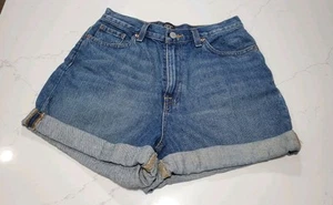 Urban Outfitters BDG Womens Mom High Rise Blue Jean Shorts 29 Cotton 2" Inseam - Picture 1 of 8