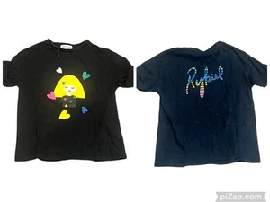 SONIA RYKIEL PARIS GIRL'S 10 TEE T SHIRT TOP BLACK SHORT SLEEVE GRAPHIC LOGO - Picture 1 of 7