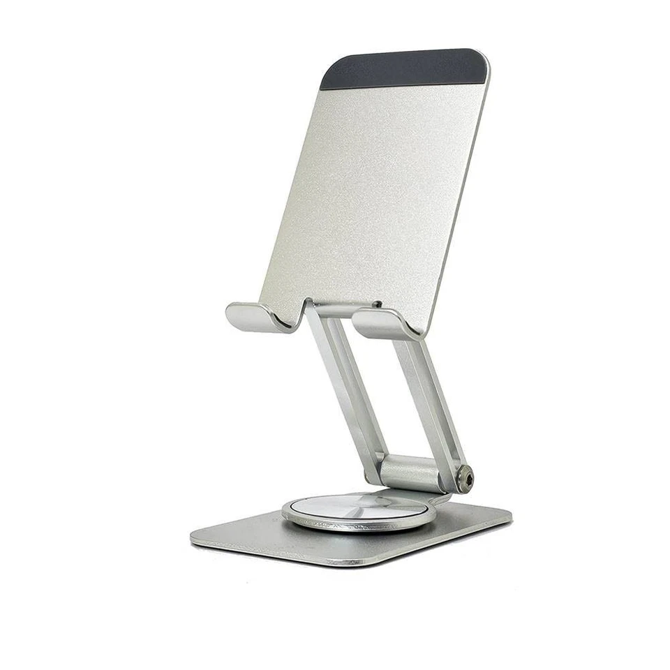Soporte de escritorio plegable de aluminio para teléfonos celulares (plateado) Foto 1 de 1