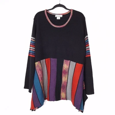 Seventh Avenue Mujer 3X Vintage Túnica Suéter Pañuelo Dobladillo Lagenlook Artístico Foto 1 de 4