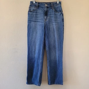 Hollister Dad Ultra High Rise Jeans Womens Size 27 Blue Straight Vintage Stretch - Picture 1 of 8