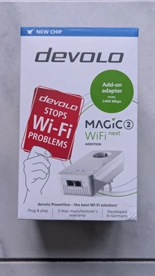 ⭐️TOP⭐ devolo Magic 2 WiFi next  Erweiterungsadapter MT:3056 2400 Mbps/Mesh-WLAN - Bild 1 von 4