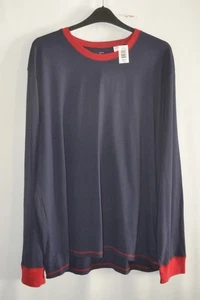 Top pijama manga larga vintage impermeable para hombre azul marino y rojo talla XXL - Imagen 1 de 5