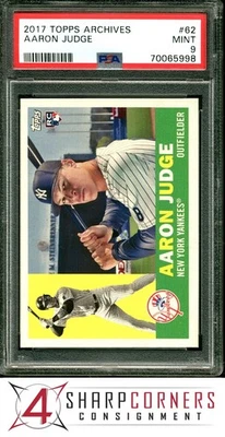 2017 TOPPS ARCHIVES #62 AARON JUDGE RC YANKEES PSA 9 - Image 1 of 3
