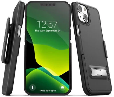 iPhone 13 Belt Clip Case with Kickstand Slim Cover with Holster - Image 1 of 4