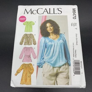 McCalls Schnittmuster #M6470 Misses Top Tunika Gürtel Kleid in Größen XSL SML MED - Bild 1 von 3