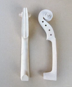 1/2 size Strad Maple White Violin Head Neck Scroll testa di violino - Picture 1 of 1