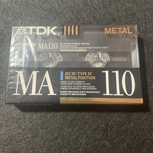 Vintage TDK MA110 Type IV Metal Bias, BLANK CASSETTE TAPE, NOS, Made In Japan - Picture 1 of 6
