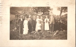 RPPC 1912 Group of people from Jefferson Ohio postcard a49 - Picture 1 of 2