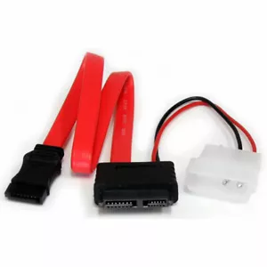 Startech SLSATAF12 300mm Slimline SATA Zu Datenkabel Mit LP4 Molex Stromkabel - Bild 1 von 1