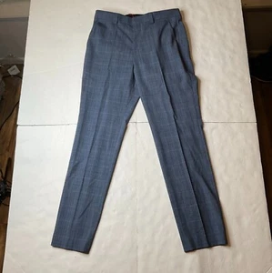 Hugo Boss Men's Pants 30 Regula (30x30) Modern Fit Plaid Dress Trousers Blue - Picture 1 of 6