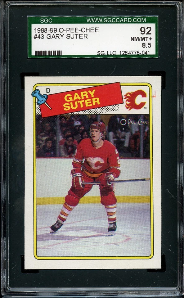 1988-89 O-PEE-CHEE 43 GARY SUTER SGC NM/MT+ 92 / 8.5 - Image 1 of 1