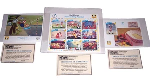 Walt Disney Postage Stamps Goofy Cartoon How Play Football St Vincent 3 Sheets - Picture 1 of 2