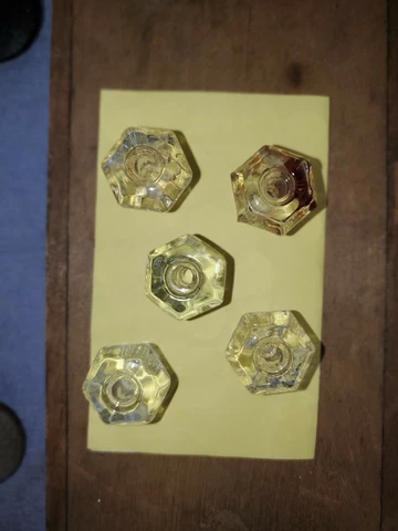 Salvaged Antique vintage cut Crystal Drawer Knobs free shipping Cover