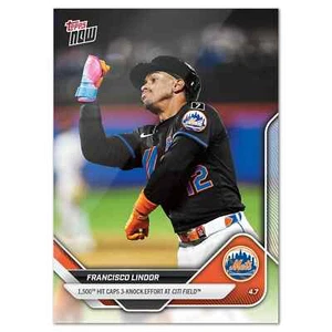 2025 TOPPS NOW #48 FRANCISCO LINDOR - 1,500TH CAREER HIT - Picture 1 of 2