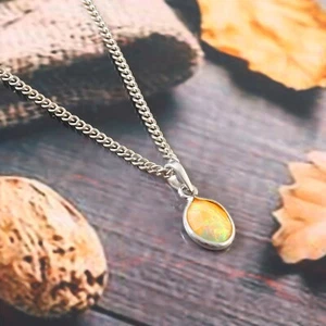 Ethiopian Opal Pendant - Beads Opal Pendant - Gemstone Pendant - Fire Gift J-172 - Picture 1 of 2