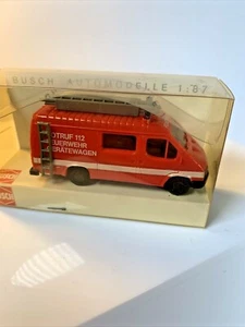 Busch 43745 FORD Transit EMS Ambulance Feuerwehr HO 1:87 Scale - Picture 1 of 3