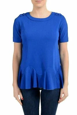 Viktor & Rolf Women's Blue Short Sleeve Peplum Top US S IT 40 - Image 1 of 4