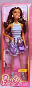 Barbie Fashionistas Glam Party Dolls 2013 Nikki WHITEBLUEPURPLE DRESS BGY20 NEU - Picture 1 of 5