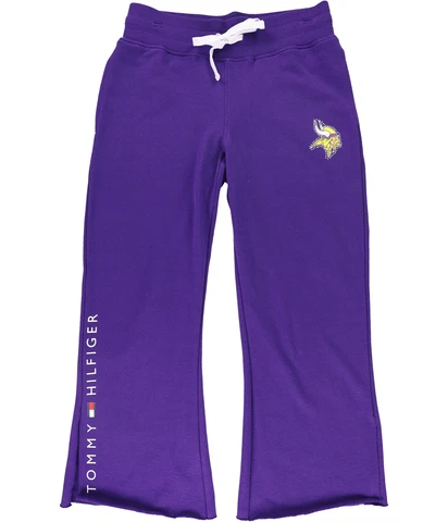 Tommy Hilfiger Womens Minnesota Vikings Athletic Sweatpants, Purple, Small Cover
