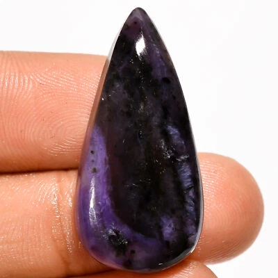 Piedras preciosas sueltas 100 % naturales Charoite forma pera 27 quilates 32x16x7 mm EE37804 Foto 1 de 2