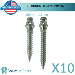 X10 Orthodontic Micro screws | Temporary Anchorage Devices(TADs) | Ø2.0mm - Picture 1 of 3