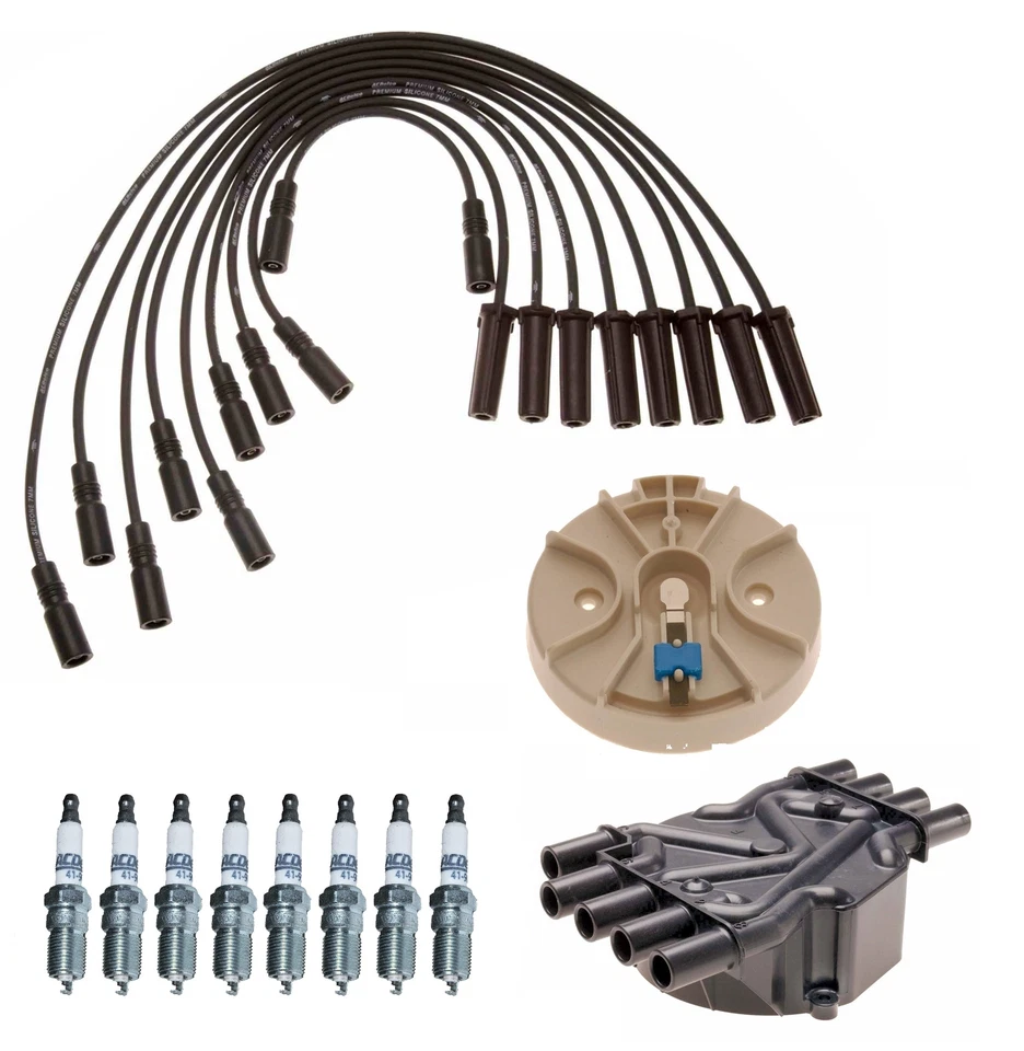 ACDelco Ignition Kit Distributor Rotor Cap Wire Spark Plugs for Chevy 7.4 V8 - Image 1 of 1