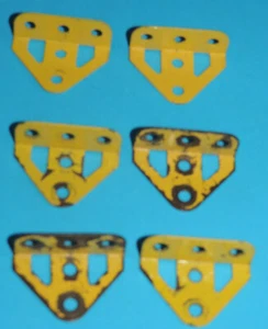 meccano 6 embases triangulaire coudée rouge ref 126 - Picture 1 of 2