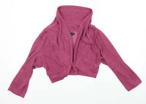 Amari Womens Pink High Neck Polyester Shrug Jumper Size 4